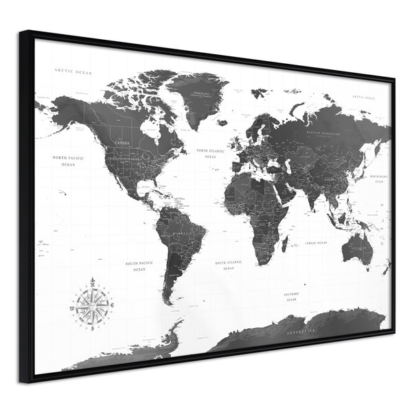 Plakat 'Monochrome Map'