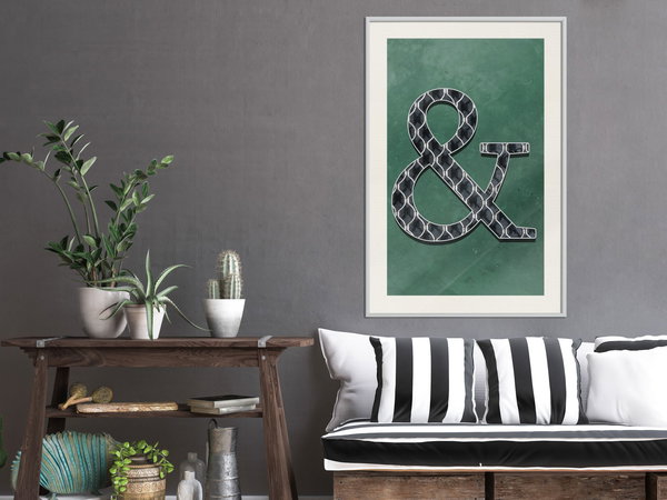 Poster 'Ampersand on Green Background'