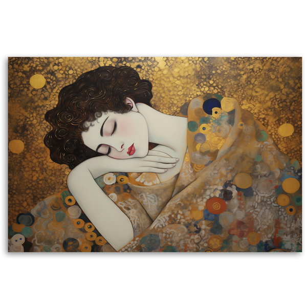 Kunstdruck auf Leinwand 'Klimt - Woman Face 1'