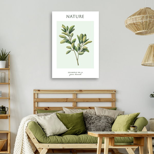 Kunstdruck auf Leinwand 'Green Branch'