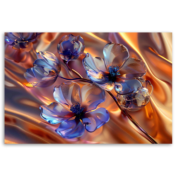 Kunstdruck auf Leinwand 'Golden Prism Blossoms 1'