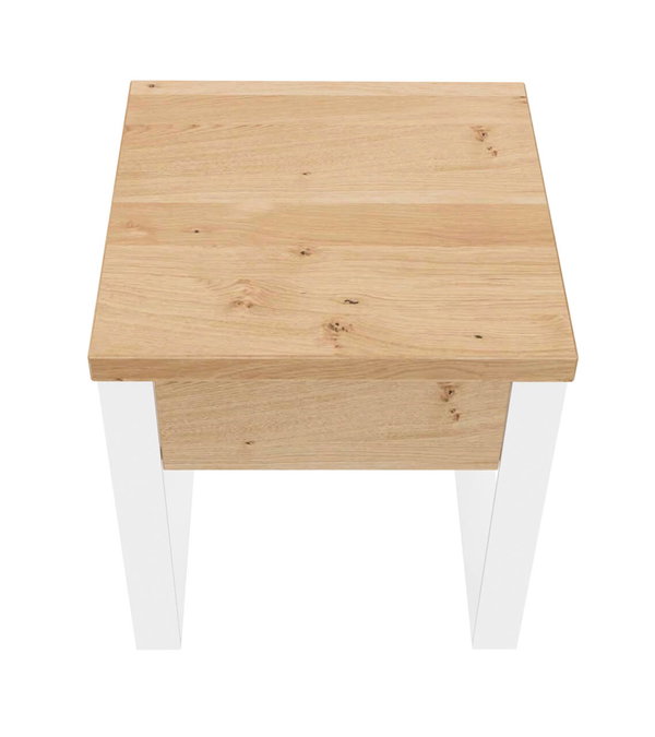 Zusammenspiel aus warmen Holz und kühlen Stahl