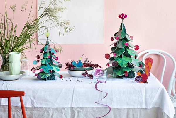 Papierskulptur 'Baum &amp; Eichhörnchen-Set'
