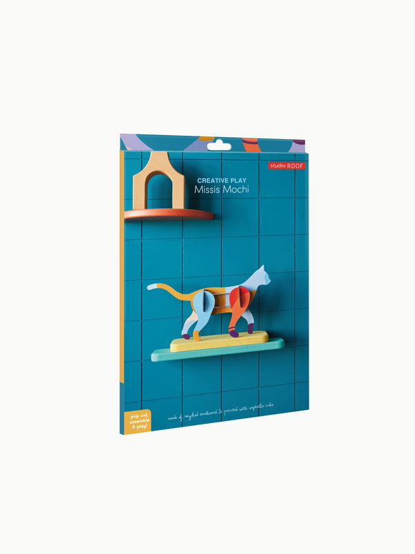 Papierskulptur 'Leuchtende Katze'