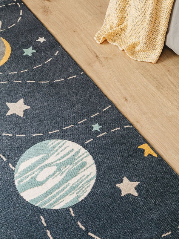 Design Kinderteppich Apollo Blau II
