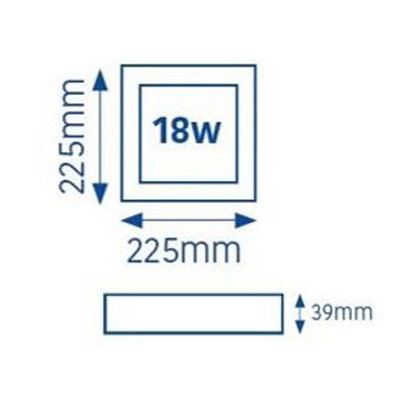 Plafoniera 'Gelys LED 1440Lm Sqr'