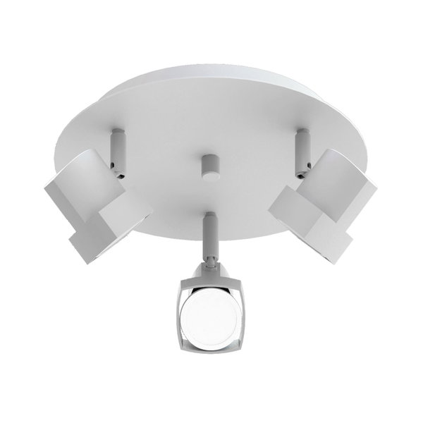 Lámpara de techo 'Moka Plate 3-Light WH'