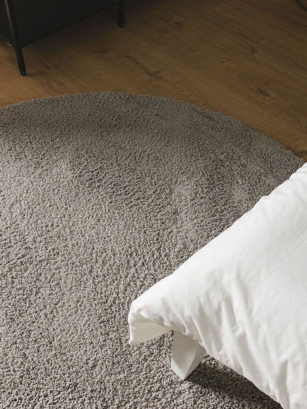 Design Hochflorteppich Soda Grau
