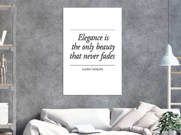 Kunstdruck auf Leinwand 'Hepburn Quote Vertical'