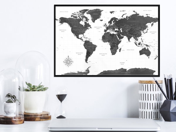Poster 'Monochrome Map'