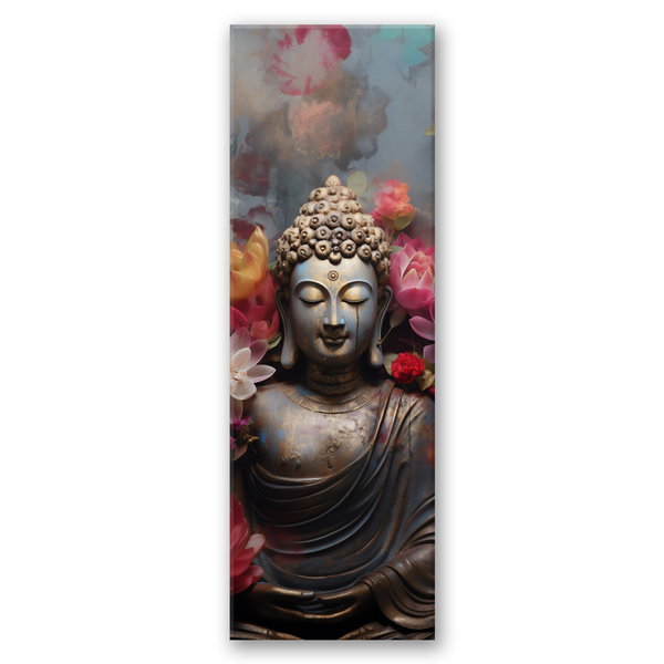 Kunstdruck auf Leinwand 'Buddha and Lotus Flower 4'
