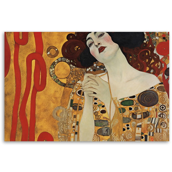Kunstdruck auf Leinwand 'Klimt - Woman Face 2'