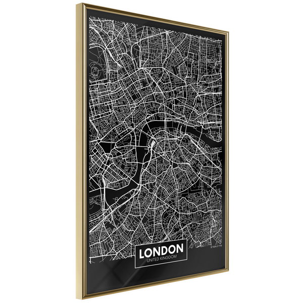 Poster 'City Map: London (Dark)'
