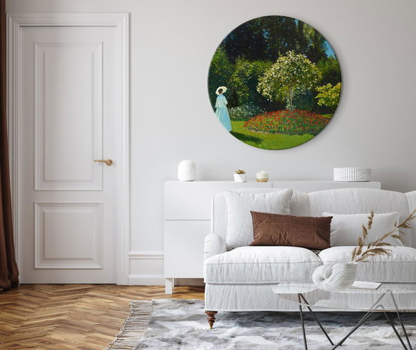 Rundes Bild 'Monet's Garden Lady'