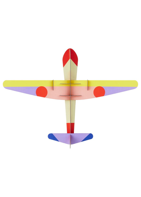 Escultura de pared de cartón 'Bright Plane Model'