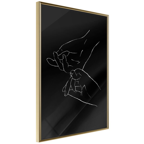 Poster 'Joined Hands (Black)'
