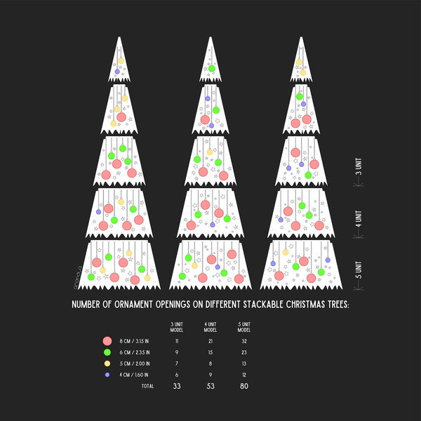 Hölzerner Weihnachtsbaum 'Festive 3 Unit'