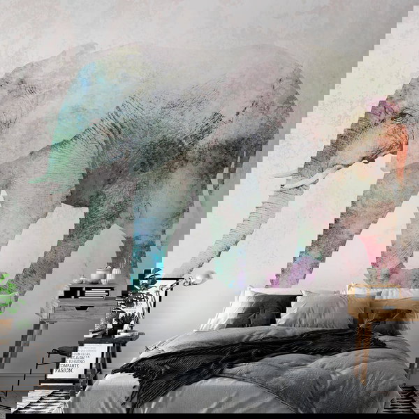 Zelfklevend behang 'Painted Elephant'