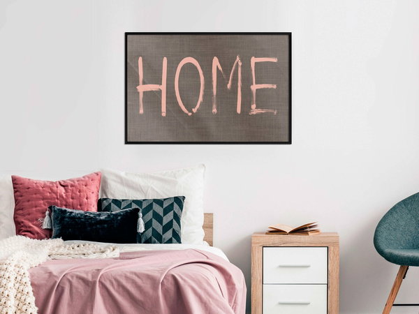 Poster 'Simply Home (Pink)'
