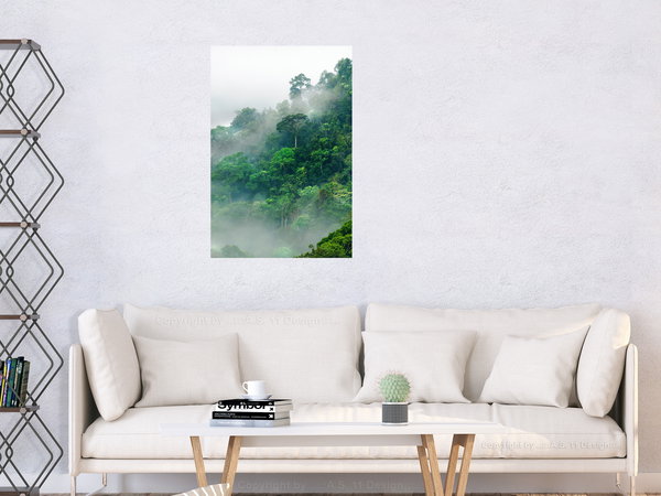 Kunstdruck auf Leinwand 'Lush Forest Vertical'