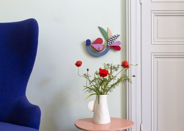 Wanddeko Papier 'Feathery Bird'