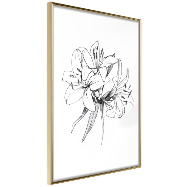 Poster 'Drawn Flowers'
