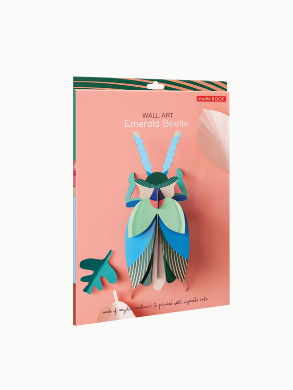 Wanddeko Papier 'Azurflügel-Käfer'