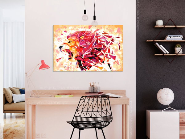 Ζωγραφική με αριθμούς ενήλικες 'Abstract Lion'