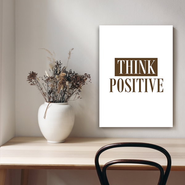 Kunstdruck auf Leinwand 'Think Positive'