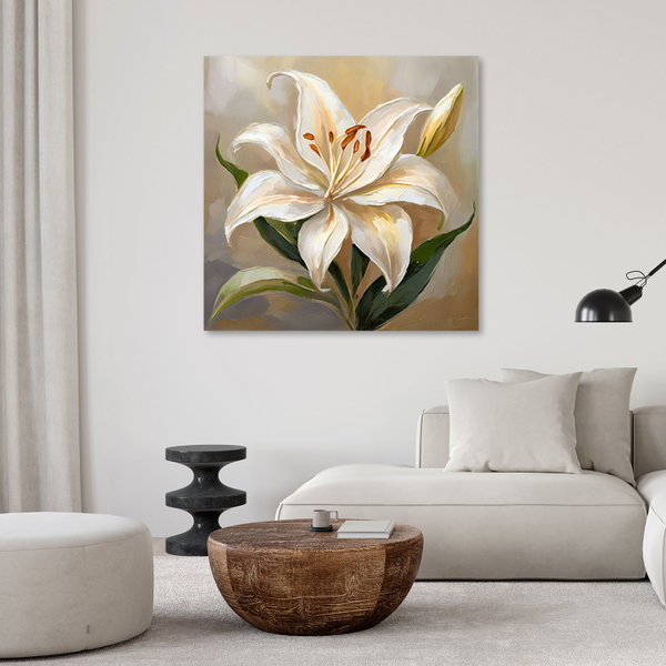 Canvas Poster 'Lily's Graceful Bloom 2'
