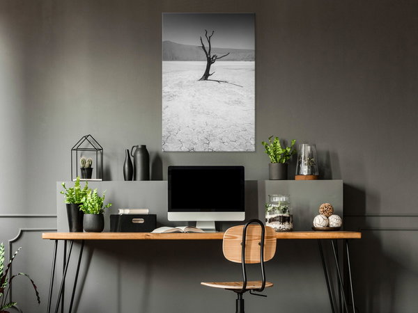 Kunstdruck auf Leinwand 'Tree in the Desert Vertical'