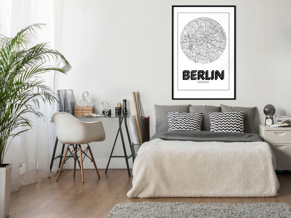 Poster 'City Map: Berlin (Round)'