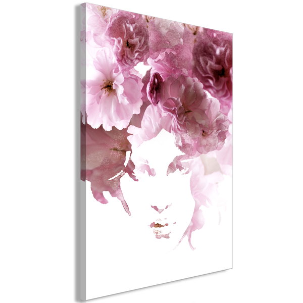 Kunstdruk op canvas 'Flowery Look Vertical'