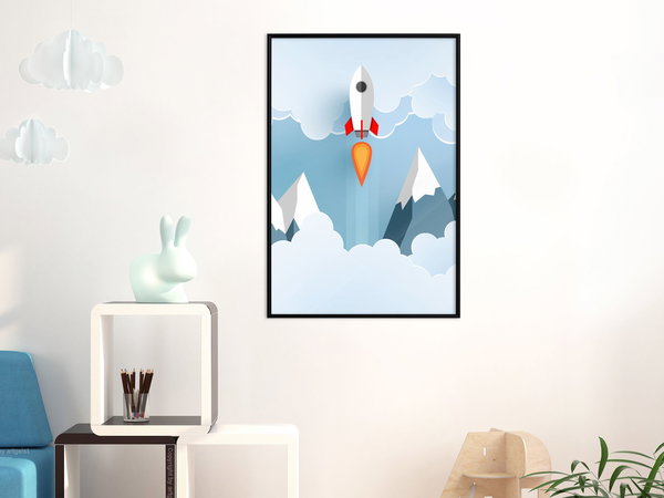 Poster 'Rocket in the Clouds'