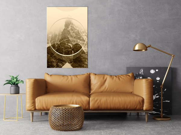 Kunstdruck auf Leinwand 'Power of the Mountains Vertical'
