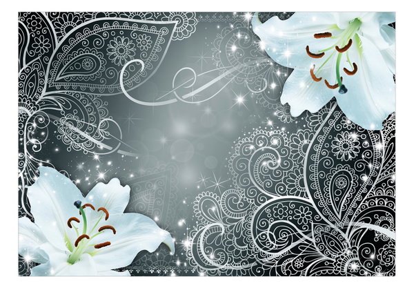 Papier peint autocollant 'Oriental Wings (Grey)'