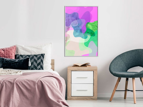 Poster 'Colourful Camouflage (Pink)'