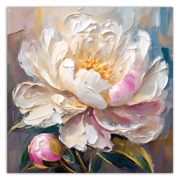 Kunstdruck auf Leinwand 'Flourishing Peony'