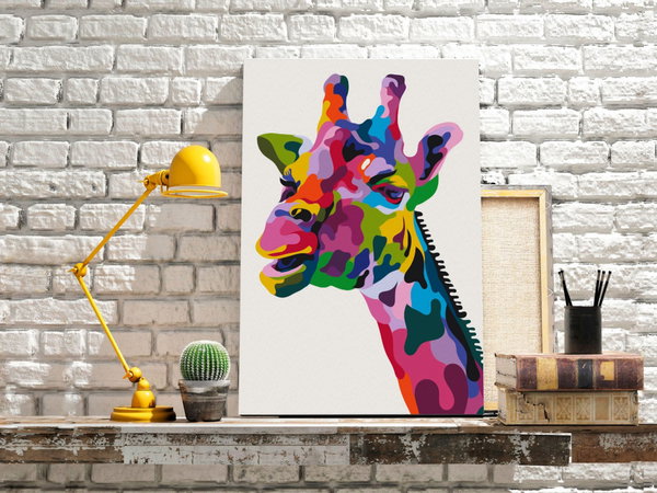 Malen nach Zahlen für Erwachsene 'Colourful Giraffe'