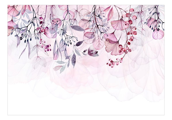 Selbstklebende Tapete 'Foggy Nature - Pink'