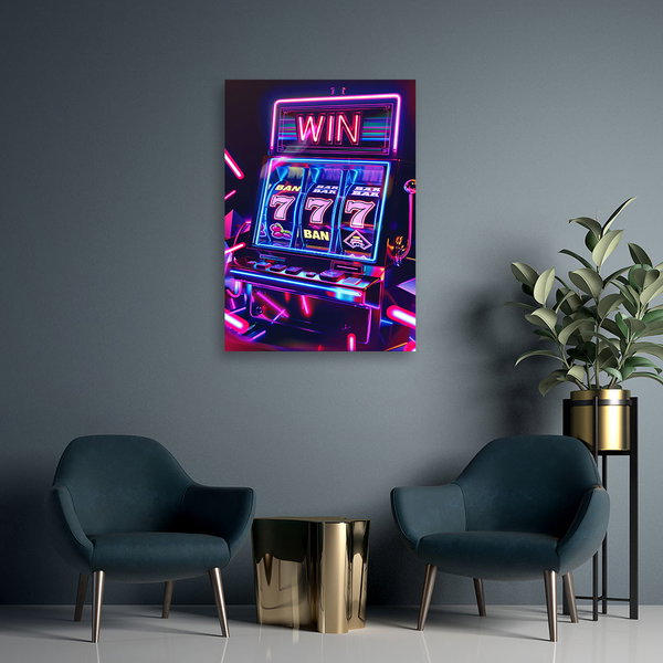 Kunstdruck auf Leinwand 'Jackpot Machine'