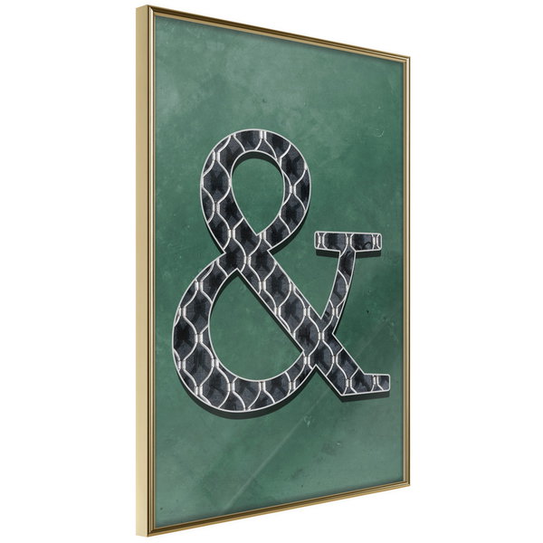 Poster 'Ampersand on Green Background'