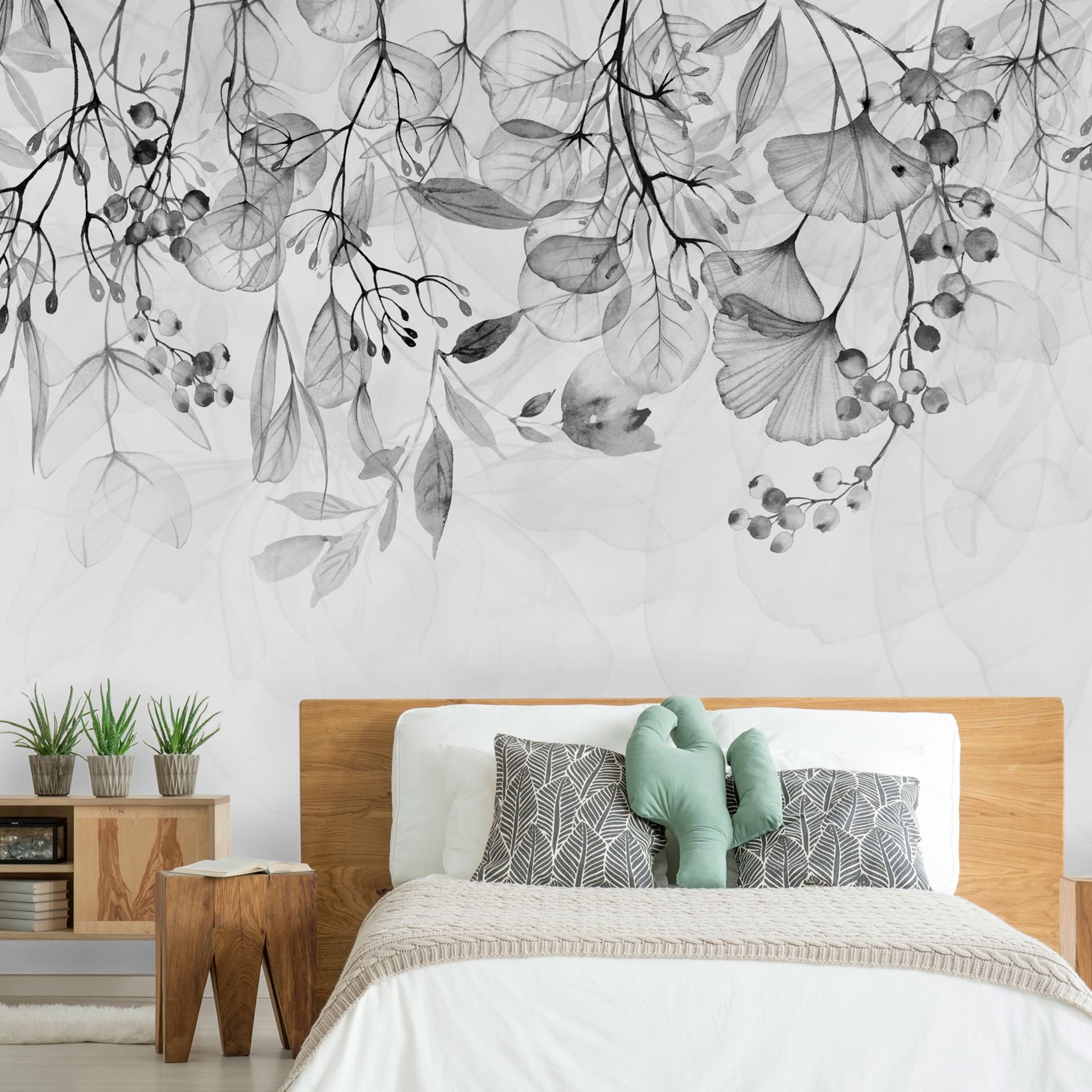 Buy self-adhesive photo wallpaper \'Foggy Nature - Grey\' | KunstLoft