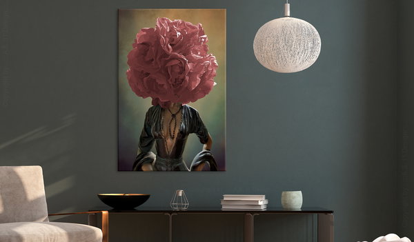 Kunstdruck auf Leinwand 'Flowery Thoughts Vertical'