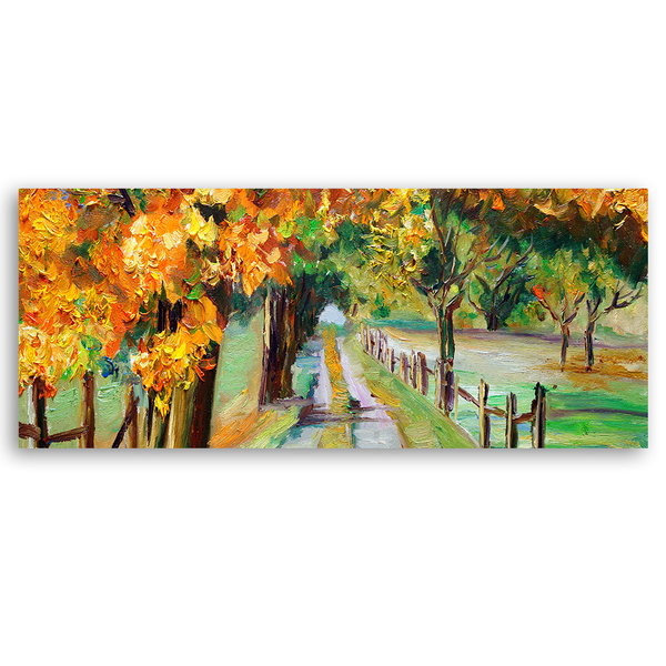 Kunstdruck auf Leinwand 'Autumn Pathway'