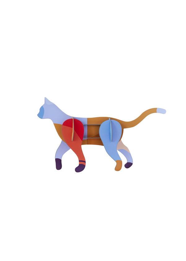 Sculture di carta 'Colorful Cat Decor'