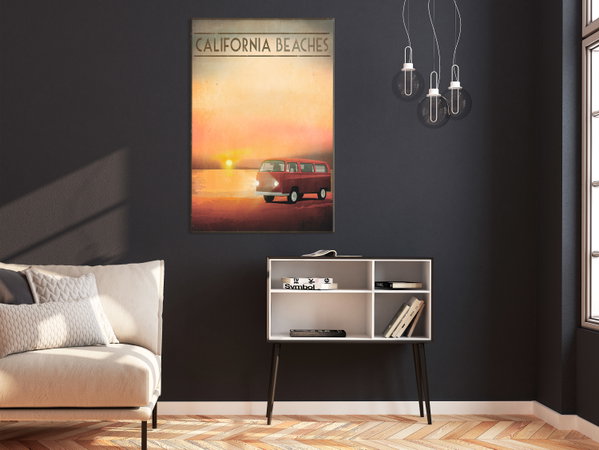 Impression sur toile 'California Beaches Vertical'