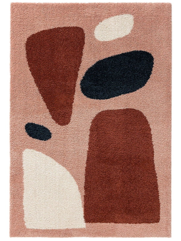 Design Hochflorteppich Louise Bunt
