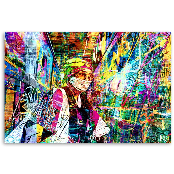 Kunstdruck auf Leinwand 'Urban Awakening in Color 5'