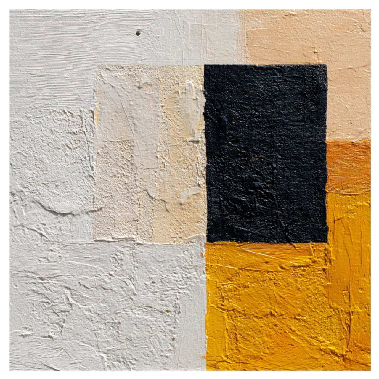 Handgeschilderd schilderij 'Autumn Block Abstraction 1' | incl. certificaat van echtheid komt in de ruimte goed tot zijn recht.